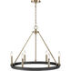 Carruth 5 Light 25 inch Matte Black/Modern Gold Chandelier Ceiling Light